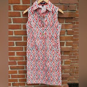 Land’s End Ikat Print Collar Shift Dress